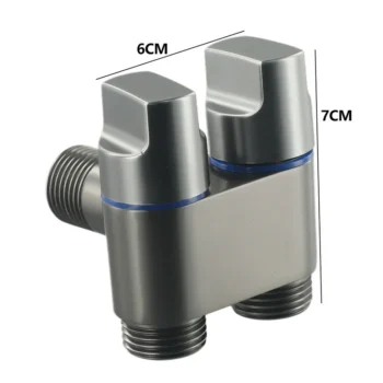 Grey Universal Stainless Steel Dual Control Angle Valve